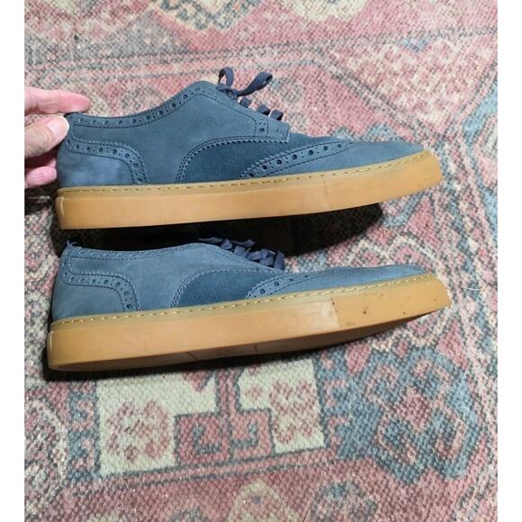 Cole Haan Mens GrandSeries Blue Suede Wingtip Sneakers Size 9 Casual Lace Up
